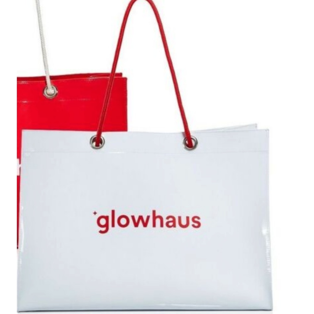 Glowhaus Bloomingdales Gift White Patent Tote